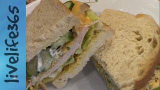 Killer Fried Turkey, Cucumbers, Sprouts, Lettuce & Cheese Sandwich