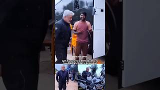 Ajith Kumar Bike Ride to GoodBadUgly Shoot in Hyderabad 🔥😍 #shorts #ajithkumar #ajith