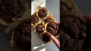 Double Chocolate Muffins with chocolate chips