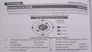 Everyday Science MCQs About Atomic Structure Part 1•Atomic Structure Class 7 Most Repeated MCQs 1/4