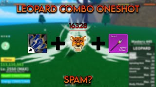 『 Leopard + Godhuman + Spikey Trident 』Leopard Oneshot Combo Blox Fruits