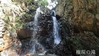 [4K]自然音Waterfall2時間Nature Relax 権現の滝 Water Sounds 睡眠用BGM 集中力を高めるASMR120min