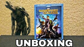 UNBOXING / GUARDIANES DE LA GALAXIA VOL 1 BLU RAY + DVD SLIPCOVER!!