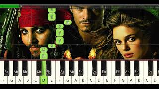 Pirates of the Caribbean Piano Easy And Slow Tutorial