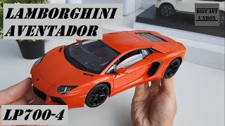 Unboxing Lamborghini Aventador LP700-4 Welly 1/18 Diecast