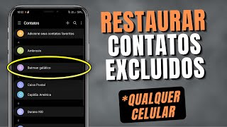 Como RECUPERAR CONTATO APAGADO DEFINITIVAMENTE! (PASSO A PASSO) Recuperar agenda de contatos!