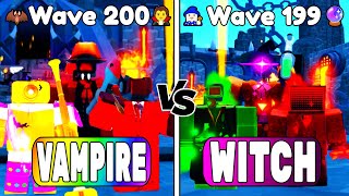 NEW!🧛VAMPIRE TEAM vs WITCH TEAM🔮ENDLESS MODE|Toilet Tower Defense