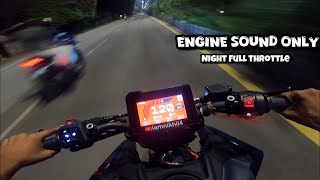 KTM DUKE 390 NIGHT RIDE WITH PURE SOUND | Engine Sound Only