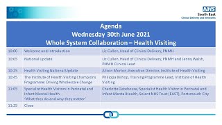 Webinar 20: Perinatal Mental Health Services; Health Visiting - whole system collaboration