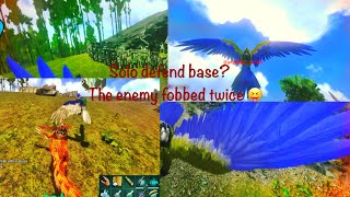 |ARK MOBILE| defending my base from cano tribe #arkmobilepvp #arkmobile