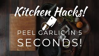 The fastest way to peel garlic!   Kitchen Hacks!