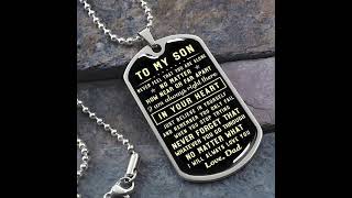 To My Son | Never Forget That | Dog Tag Necklace | Gift For Son From Dad