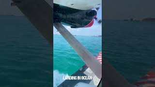 Seaplane landing | Посадка в океан на Мальдивах | Гидроплан