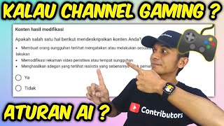 Aturan Konten Sintesis AI Channel Gaming ❓ Bisa Ditolak Monetisasi Konten Digunakan Ulang YouTube ⁉️