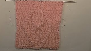 0233-узор.Коса в ромбе. Вязание спицами. Pattern. Knitting with needle