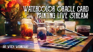 Oracle Card Watercolor Painting, Art Witch Wednesday Live Stream - Magical Crafting