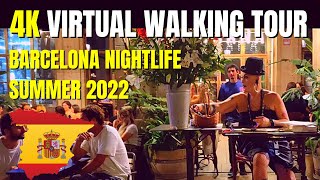 Barcelona Nightlife - La Rambla de Barcelona Nightlife - Barcelona Street Walking Tour! 4K