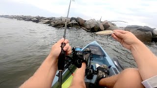 NEW PB!! Kayak Fishing this Jetty for GIANTS! Sea Trout Street Tacos