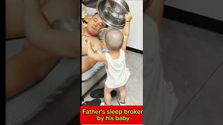 Father's sleep broken by his baby #shorts #shortsvideo #youtubeshorts