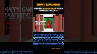 "Day 3 - Ganpati Bappa morya Web page | 100 Days, 100 Projects" #codingisfun #webdevelopment