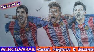 HOW TO DRAW FC BARCELONA || MESSI, SUAREZ, NEYMAR!