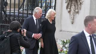 Footage from the street: Cries of 'God Save The King!' as King Charles arrives at Buckingham Palace