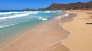 the most beautiful beaches on Crete - FALASSARNA BEACH - KISSAMOS -  CRETE - GREECE