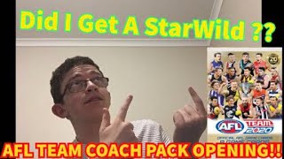 AFL TEAM COACH PACK OPENING!!