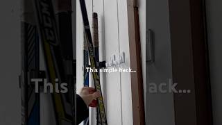 🏒 Hockey stick storage hack (simple)   #hockey  #hockeystick