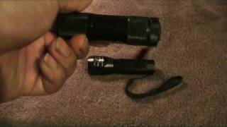 x2000 cree Q5 240 lumen zoomable flashlight review