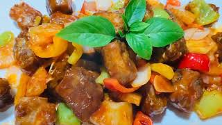 sweet and sour spare ribs/ suong xao chua ngot