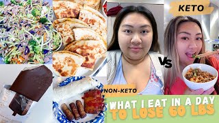 WHAT I EAT IN A DAY ON KETO | 30G CARBS +LOW CARB CHICKEN QUESADILLA + EGG-ROLL IN A BOWL!