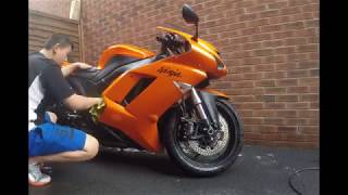 Kawasaki ninja getting a wash!