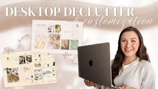 ORGANIZE & TRANSFORM Your MacBook | M2 MacBook Declutter Routine & Aesthetic Desktop Customization