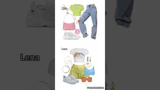 Lisa or Lena | 90s FASHION/OUTFIT IDEAS @ignorethecringe #lisaorlena #fashion #short