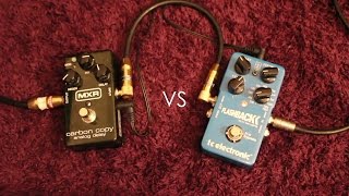 Delay Shootout - MXR Carbon Copy vs TC Electronic Flashback (Analog setting)