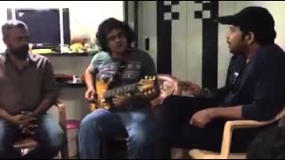 Singer karthik and goutham vasudev menon in recording for up coming film leaked video