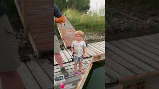 Kid excited #catching another #fish! #kidfishing #excitedkid