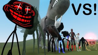 The Ruler Vs Trevor Henderson Creatures (Trevor Henderson Mod Pack And Trollge Mod Pack) - GMod