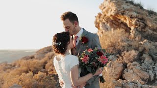 STUNNING First Look | Antelope Island State Park Bridals