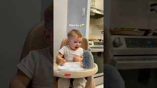 Toddler gets scared of toy.