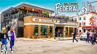 Federal Hill Baltimore Walk [4K]