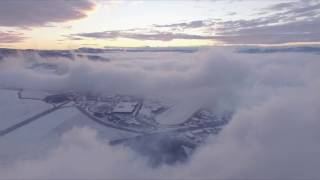 Phantom 3 Adv Norway, Trondheim, Thru Clouds