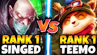 WHEN RANK 1 SINGED GOES UP AGAINST RANK 1 TEEMO (ANNOYING ONE TRICK BATTLE)