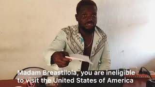 Different reactions of people when you deny them visa to Visit The United States of America