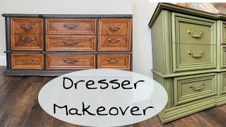 Dresser Makeover || Chalk Paint || Vineyard Passage || Antique finish || Mahogany Stain || DIY