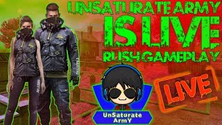 Free Fire Live || Unsaturate ArmY Is Live || Full Rush Gameplay || Unsaturate ArmY ||