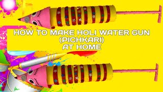 How to make paper pichkari for holi festival| Easy holi craft watergun Making| paper craft for kid’s