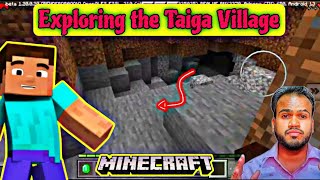 Exploring the Taiga Village in Minecraft.