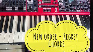 Regret by New Order Keyboard Tutorial Intro chords